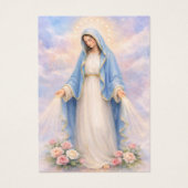 Catholic Funeral Mary Memorial Prayer Holy Card (Vorderseite)