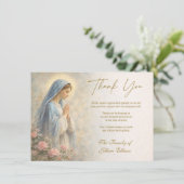 Catholic Funeral Memorial Blessed Mother Mary  Dankeskarte (Stehend Vorderseite)