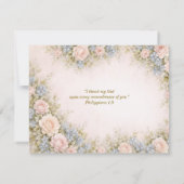 Catholic Funeral Memorial Blessed Virgin Mary Dankeskarte (Rückseite)