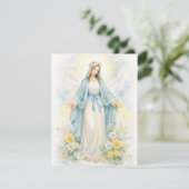 Catholic  Funeral Sympathy Mother Mary Dankeskarte (Stehend Vorderseite)