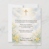 Catholic Funeral Sympathy Mother Mary Dankeskarte (Rückseite)