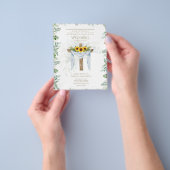 CATHOLIC Hochzeit Einladung Sonnenblumen Kreuz Flyer (Gruppe)