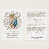 Catholic Holy Card Virgin Mary Religious Prayer (Vorne & Hinten)