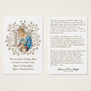 Catholic Holy Card Virgin Mary Religious Prayer