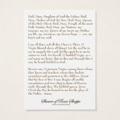 Catholic Holy Card Virgin Mary Religious Prayer (Rückseite)