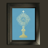 catholic home decor  small 5" x 7" Eucharist  Folieneinladung