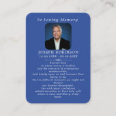 Catholic Jesus Divine Mercy Blue Prayer Card Visitenkarte (Vorderseite)