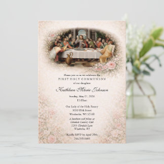 Catholic Jesus First Communion Invitations Einladung
