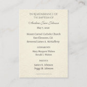 Catholic Marian Baptism Remembrance Begleitkarte (Rückseite)