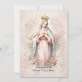 Catholic May Crowning Invitation Blessed Mary Einladung (Vorderseite)