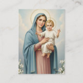 Catholic Memorial Mary Jesus Funeral Prayer Visitenkarte (Vorderseite)