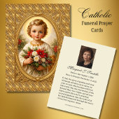 Catholic Memorial Prayer Christmas Jesus  Visitenkarte