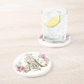 Catholic Meured Virgin Mary Marian Cross Floral Getränkeuntersetzer (Seite)