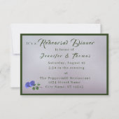 Catholic Misty Mauve & Green Probe Dinner Inv Einladung (Vorderseite)