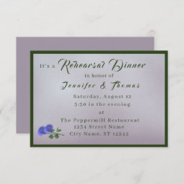 Catholic Misty Mauve & Green Probe Dinner Inv Einladung
