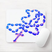 Catholic Mouse Pad White with Beautiful Rosary Mousepad (Mit Mouse)