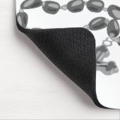 Catholic Mouse Pad White with Black Rosary Mousepad (Ecke)