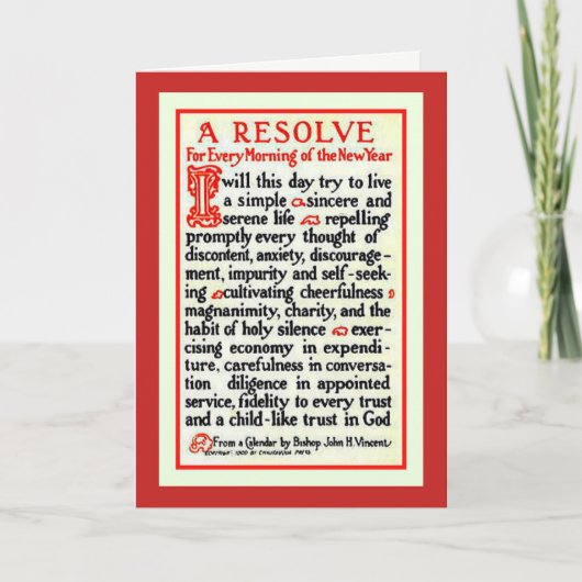 Catholic New Year Prayer Feiertagskarte (Vorderseite)