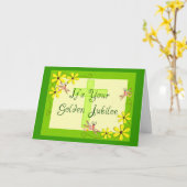 Catholic Nun Golden Jubilee Cards Karte (Gelbe Blume)