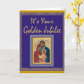 Catholic Nun Golden Jubilee Cards Karte (Gelbe Blume)