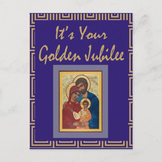 Catholic Nun Golden Jubilee Cards Postkarte (Vorderseite)