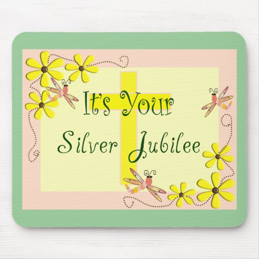 Catholic Nun Silver Jubilee Cards, Tasse, Tragetas Mousepad (Vorne)