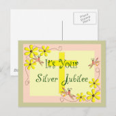 Catholic Nun Silver Jubilee Cards, Tasse, Tragetas Postkarte (Vorne/Hinten)