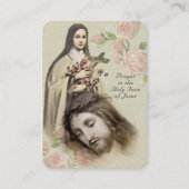 Catholic Prayer Holy Face St. Therese Religious Visitenkarte (Vorderseite)