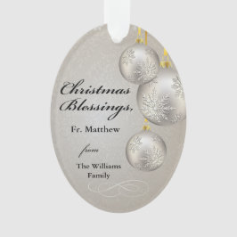 Catholic Priest Christmas Elegant Hanging Ornament