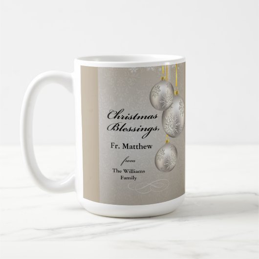 Catholic Priest Christmas Elegant Hanging Ornament Kaffeetasse (Links)