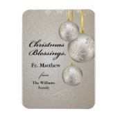 Catholic Priest Christmas Elegant Hanging Ornament Magnet (Vertikal)