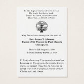 Catholic Priest Funeral Memorial Prayer (Rückseite)