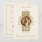 Catholic Sacred Heart Save the Date Wedding (Vorne/Hinten)