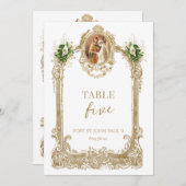 Catholic Saint Wedding Table Number  Einladung (Vorne/Hinten)