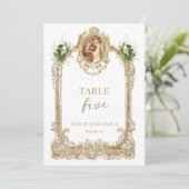Catholic Saint Wedding Table Number  Einladung (Stehend Vorderseite)