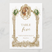 Catholic Saint Wedding Table Number  Einladung (Vorderseite)