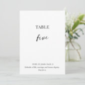 Catholic Saint Wedding Table Number  Einladung (Stehend Vorderseite)