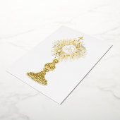 catholic small 5" x 7" Eucharist monstrance Folieneinladung (Gedreht)