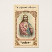 Catholic Spanish Jesu Funeral Memorial Holy Card (Vorderseite)