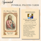 Catholic Spanish Jesu Funeral Memorial Holy Card