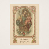 Catholic St. Joseph Memorare Prayer Holy Cards (Vorderseite)