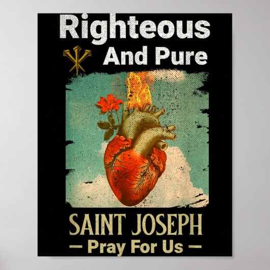 Catholic St. Joseph, Patron Saint Of Fathers, Pray Poster (Vorne)