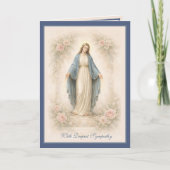Catholic Sympathy Mother Mary Floral Karte (Vorderseite)