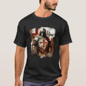 Catholic Templar Knights Medieval T-Shirt (Vorderseite)