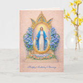 Catholic Virgin Mary Floral Birthday Card Karte (Gelbe Blume)