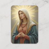 Catholic Virgin Mary Religious Funeral Prayer Card Visitenkarte (Rückseite)