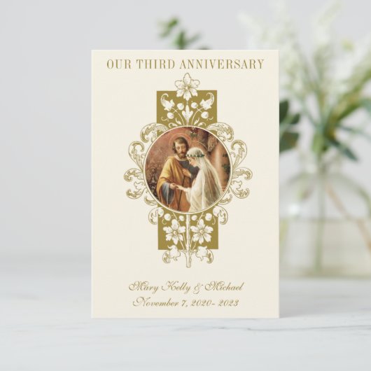 CATHOLIC WEDD JAHRESPRAYER W/FOTO BEGLEITKARTE (Stehend Vorderseite)