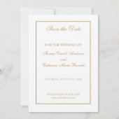 Catholic Wedding Elegant Save the Date (Rückseite)