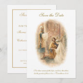 Catholic Wedding Elegant Save the Date (Vorne/Hinten)