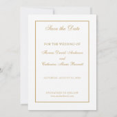 Catholic Wedding Elegant Save the Date (Rückseite)